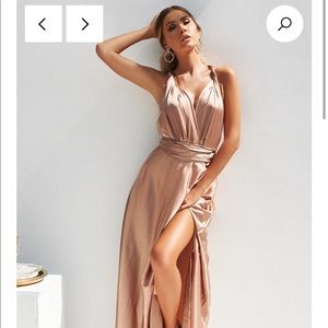 The Perfect Date Satin Maxi Dress 🤎